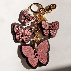 Coach Cluster Butterfly Bag Charm Keychain